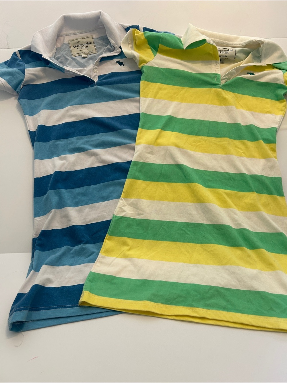 Abercrombie & Fitch Striped Polo Dresses - Blue, Yellow & Green